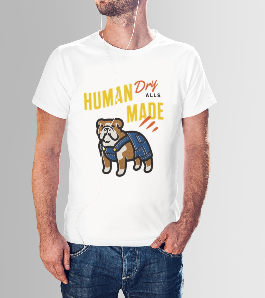 Human Made Dry Alls Bulldog In Overalls T-Shirt