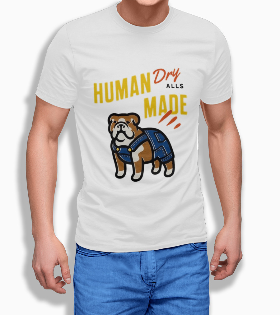 Human Made Dry Alls Bulldog In Overalls T-Shirt