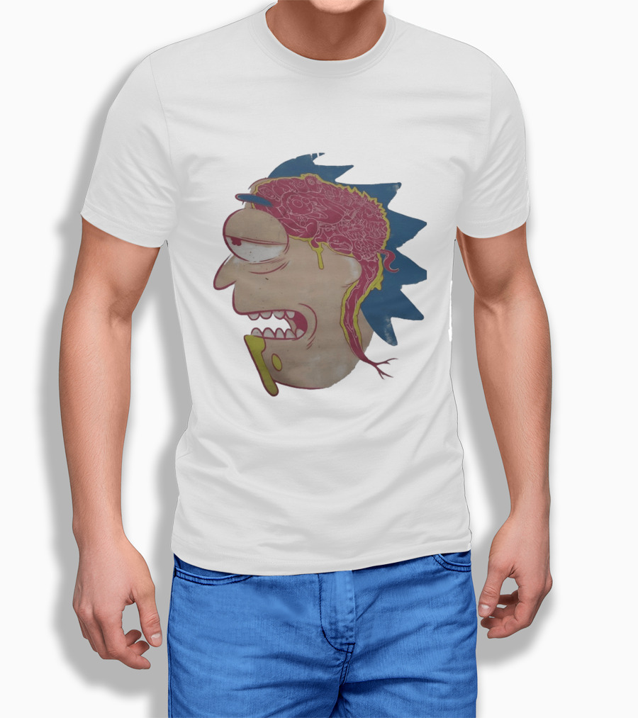 Morty Head Horror Brain Exposure Rick And Morty T-Shirt