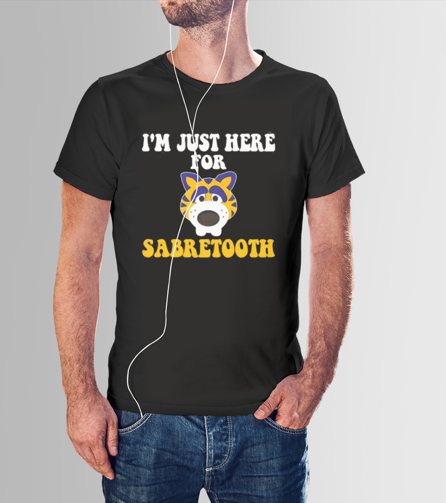 I'm Just Here For Sabretooth Buffalo Sabres Hockey Fan T-Shirt