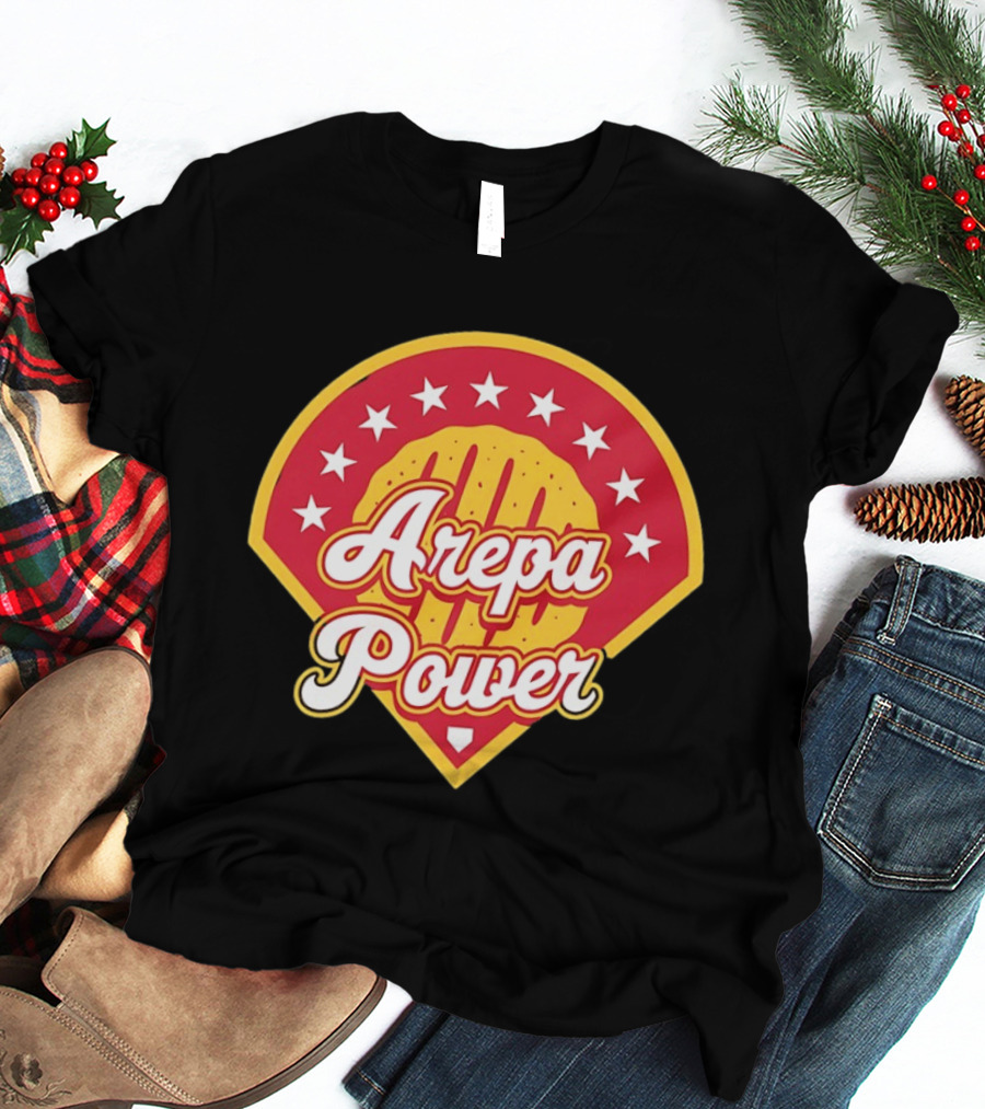 Arepa Power Honor Venezuelan MLB Players Red Baseball T-Shirt