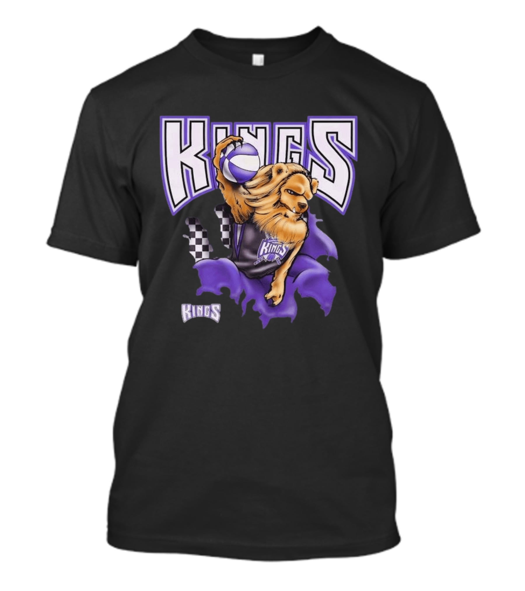 Mitchell & Ness Purple Sacramento Kings Breakthrough Fierce Lion Basketball T-Shirt