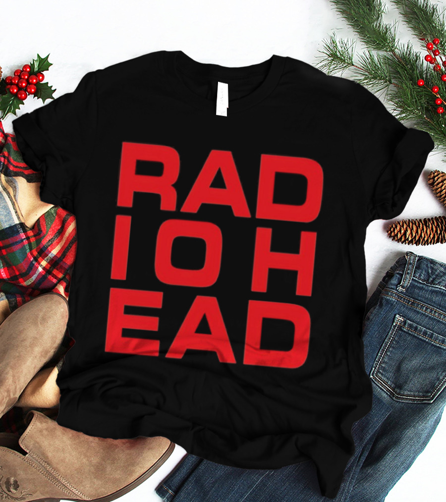Radiohead BK 25 Bassic Red Text Block T-Shirt