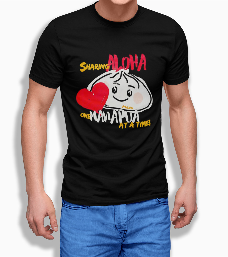Sharing Aloha One Manapua At A Time Mana Heart T-Shirt