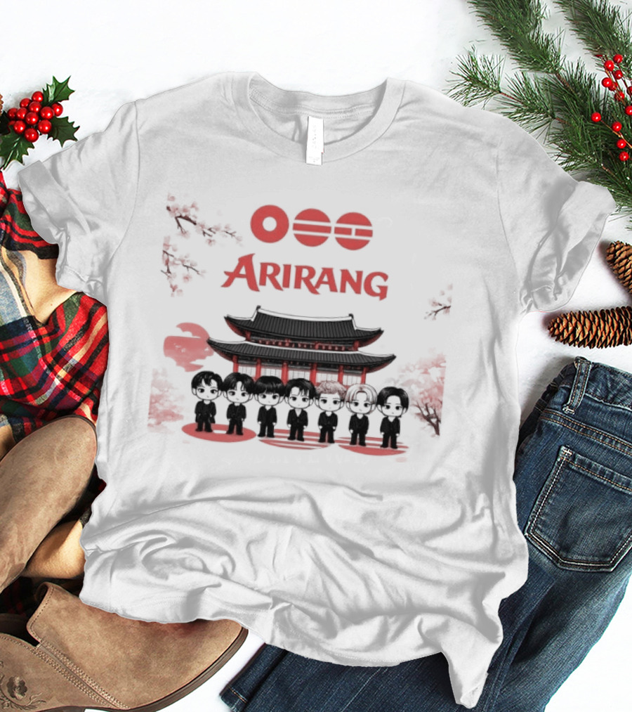 BTS Arirang World Tour 2026 Bangtan Idol Concert Palace Silhouette And Crowd T-Shirt