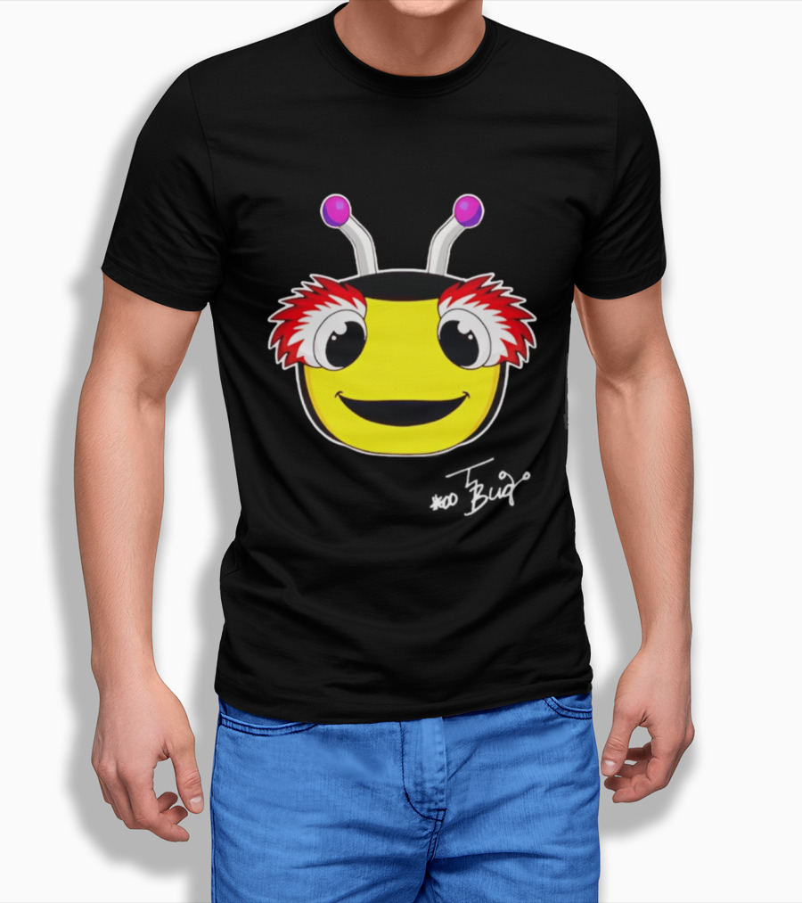 Tampa Bay Lightning Thunderbug Mascot Yellow Face Cartoon T-Shirt