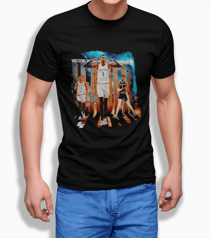 Victor Wembanyama San Antonio Spurs Blocks Leader T-Shirt