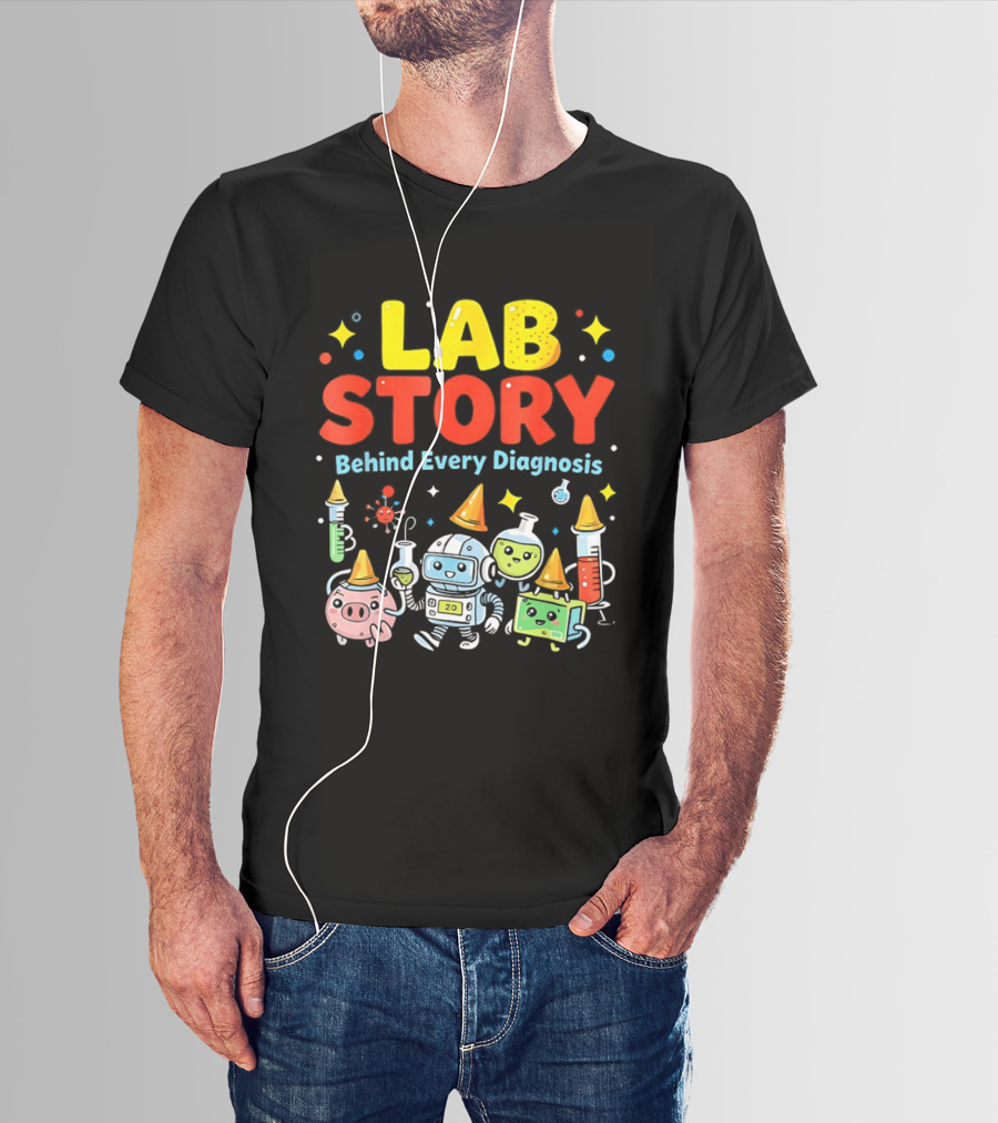 Lab Story Behind Every Diagnosis Week 2026 Medical Laboratory Technician Team T-Shirt