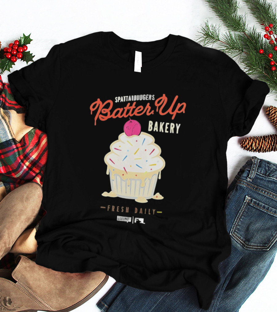 Batter Up Bakery Fresh Daily Cupcake Baseball T-Shirt