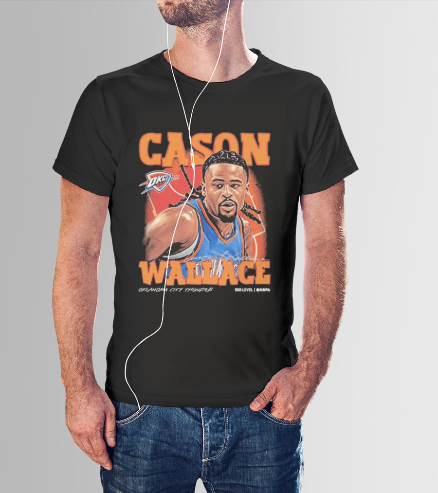 Cason Wallace OKC Thunder NBA Basketball Player T-Shirt