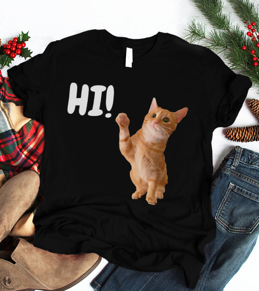 Cat Dandy Hi Paw Wave T-Shirt