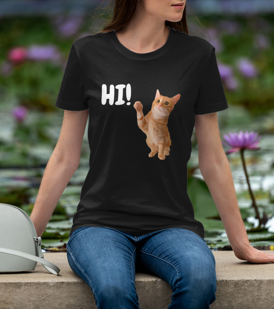 Cat Dandy Hi Paw Wave T-Shirt