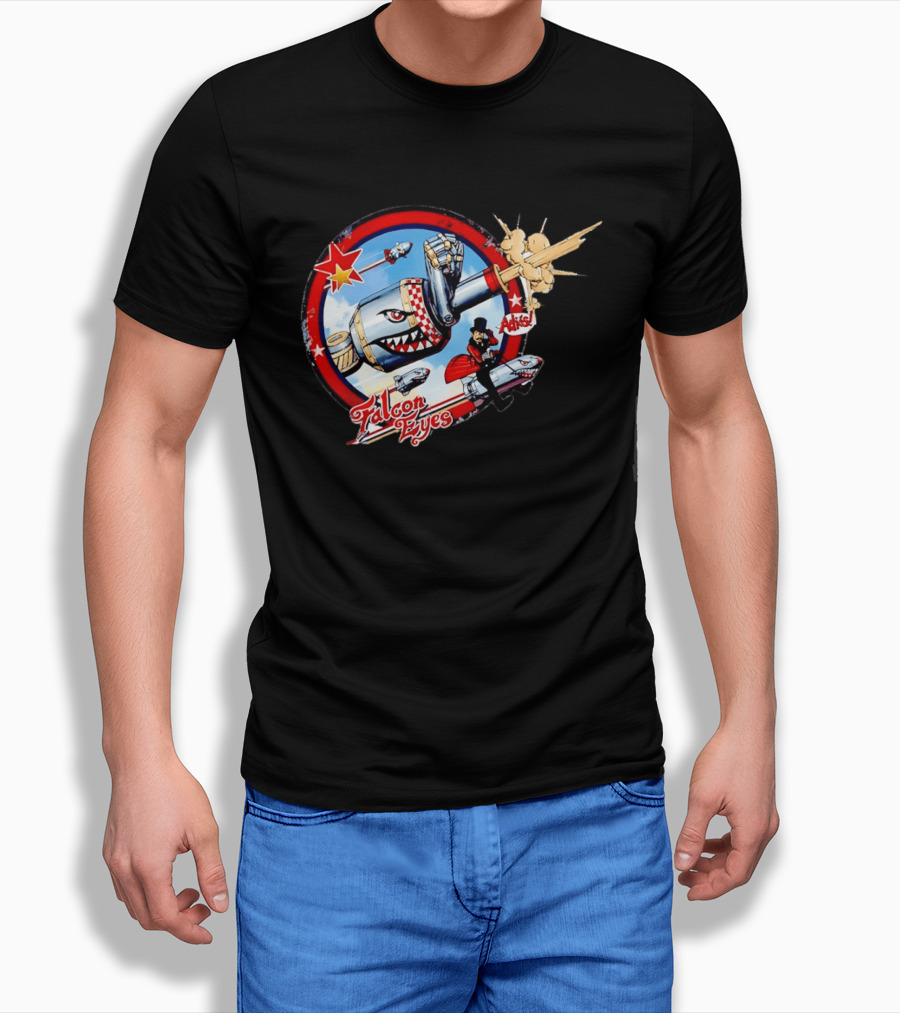 Falcon Eyes WWII Fighter Jet Adios Rocket Punch Action T-Shirt