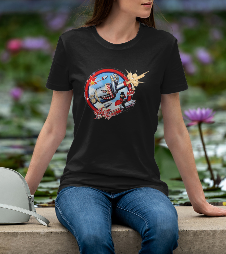 Falcon Eyes WWII Fighter Jet Adios Rocket Punch Action T-Shirt