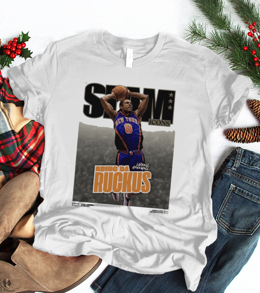 Slam Icons Latrell Sprewell Bring Da Ruckus New York Knicks T-Shirt