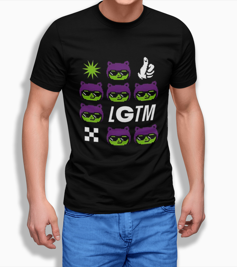 LGTM Grand Prix Green Faces And Thumbs Up T-Shirt