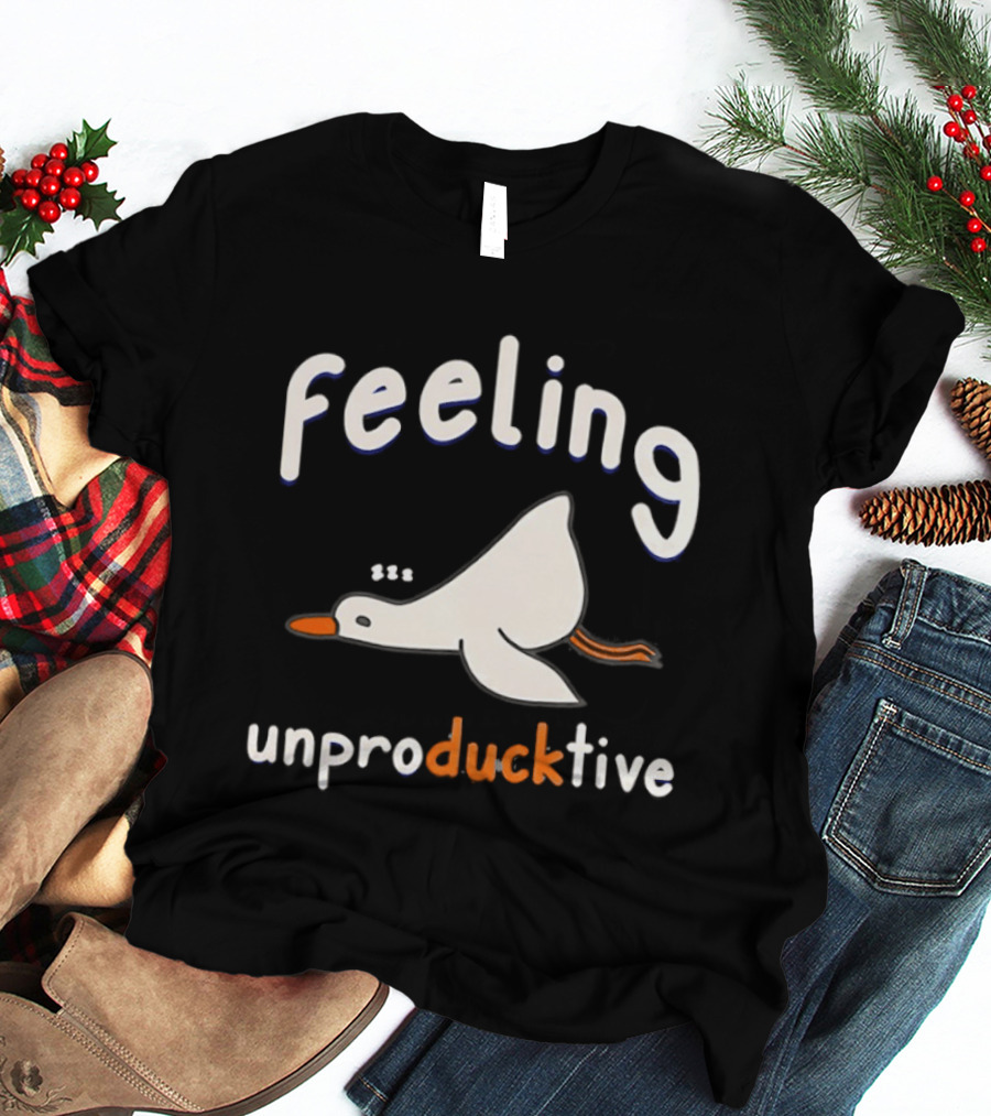 Feeling UnproDUCKtive Funny Sleeping Duck T-Shirt