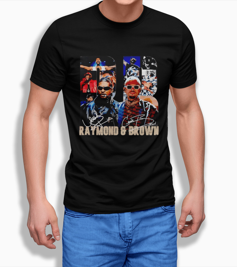Usher Raymond Chris Brown Raymond And Brown Tour Signatures Sunglasses T-Shirt