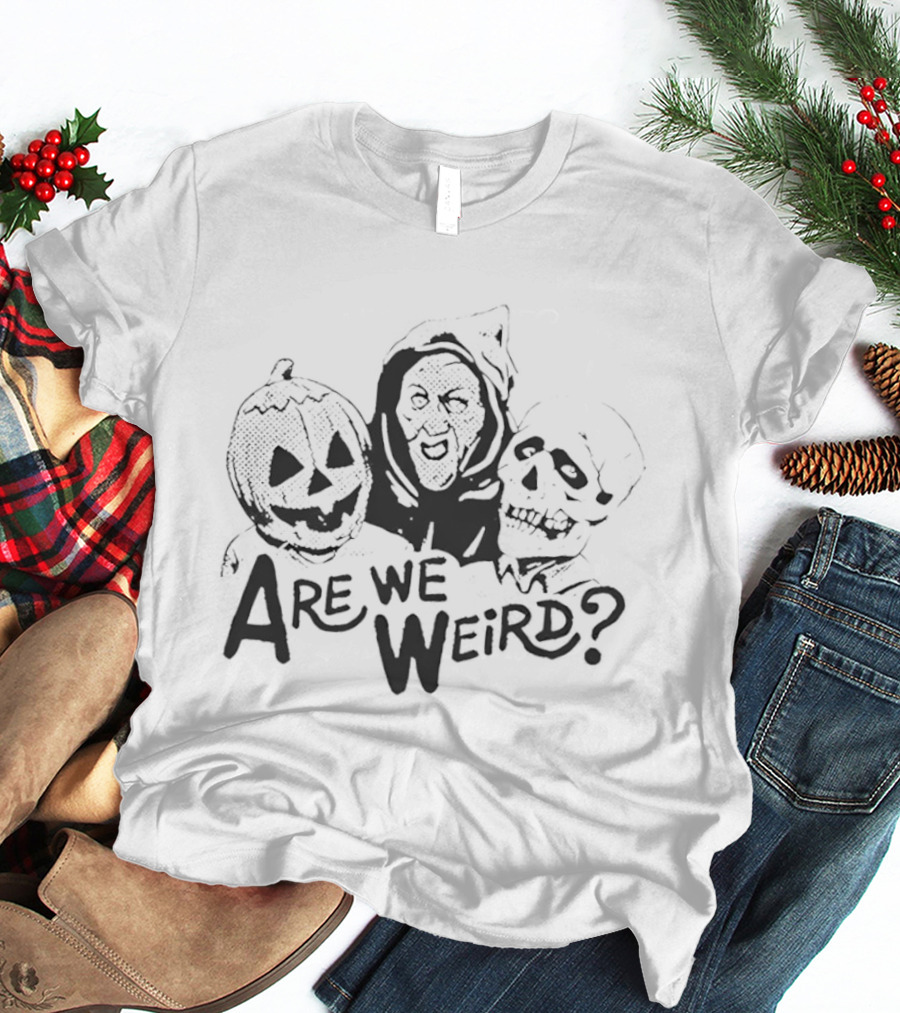 Are We Weird Halloween Pumpkin Skeleton Grim Reaper T-Shirt