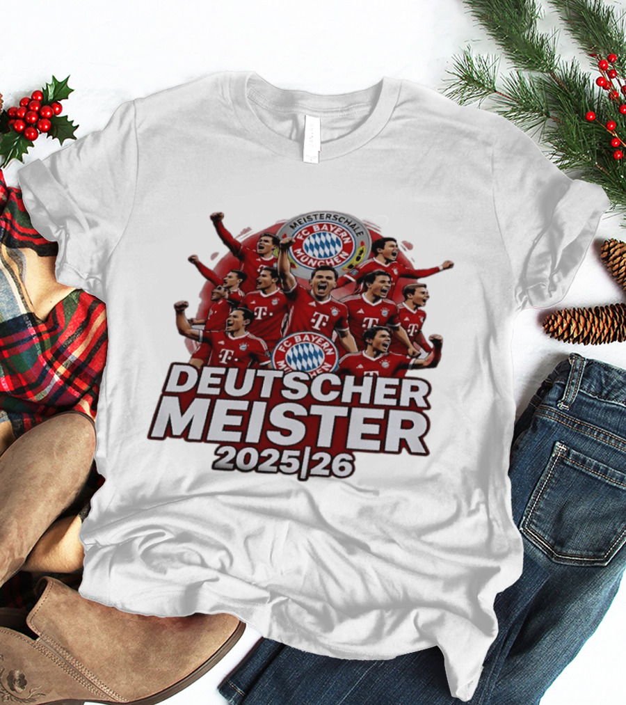 FC Bayern Munich Deutscher Meister 2025 2026 Celebration T-Shirt