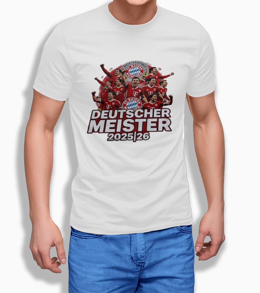 FC Bayern Munich Deutscher Meister 2025 2026 Celebration T-Shirt