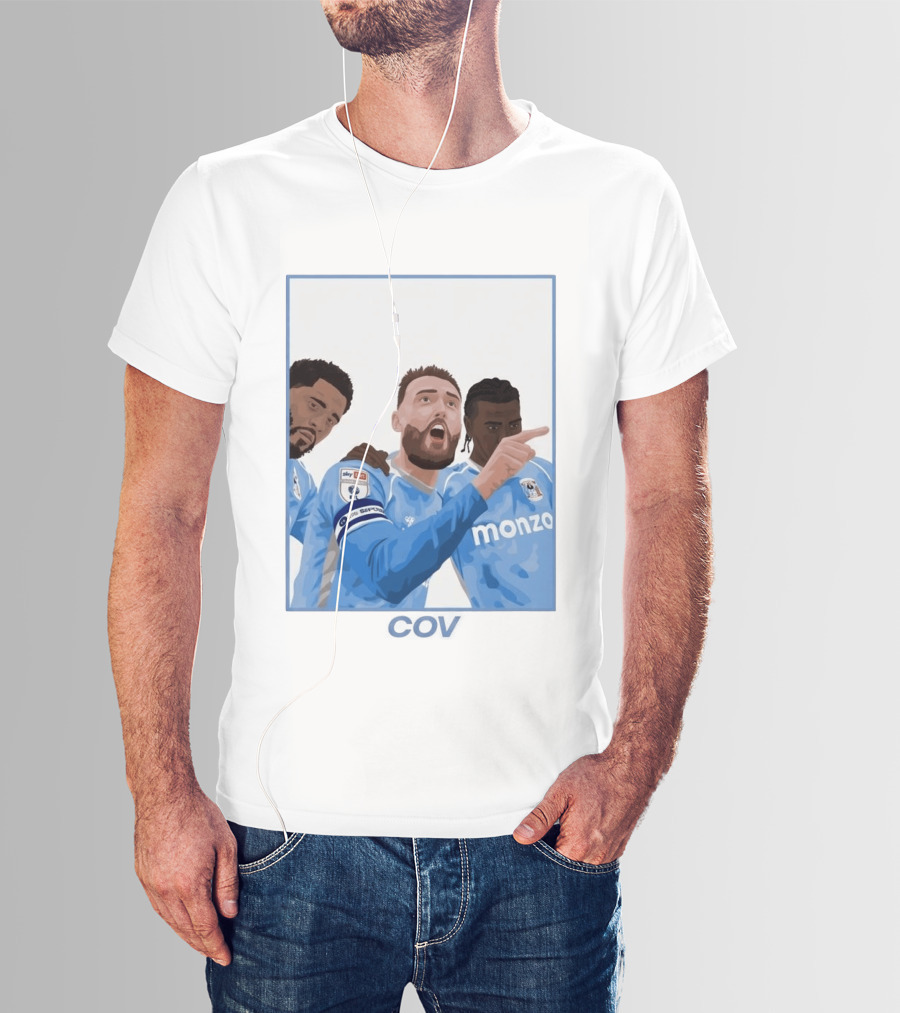Matt Grimes Coventry City FC Sky Bet EFL Championship Promotion Monza Sponsorship T-Shirt