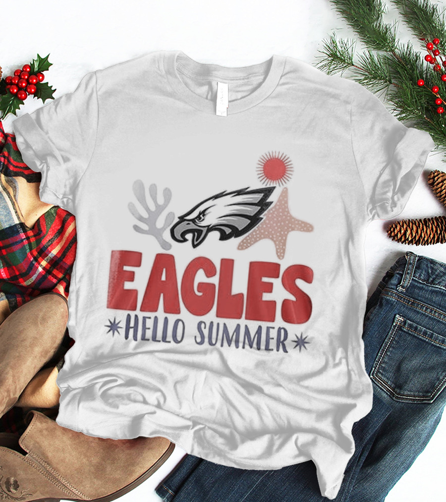 Philadelphia Eagles Hello Summer Tropical Vibes T-Shirt