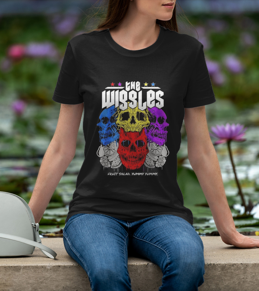 The Wiggles Fruit Salad Yummy Yummy Colorful Skull T-Shirt