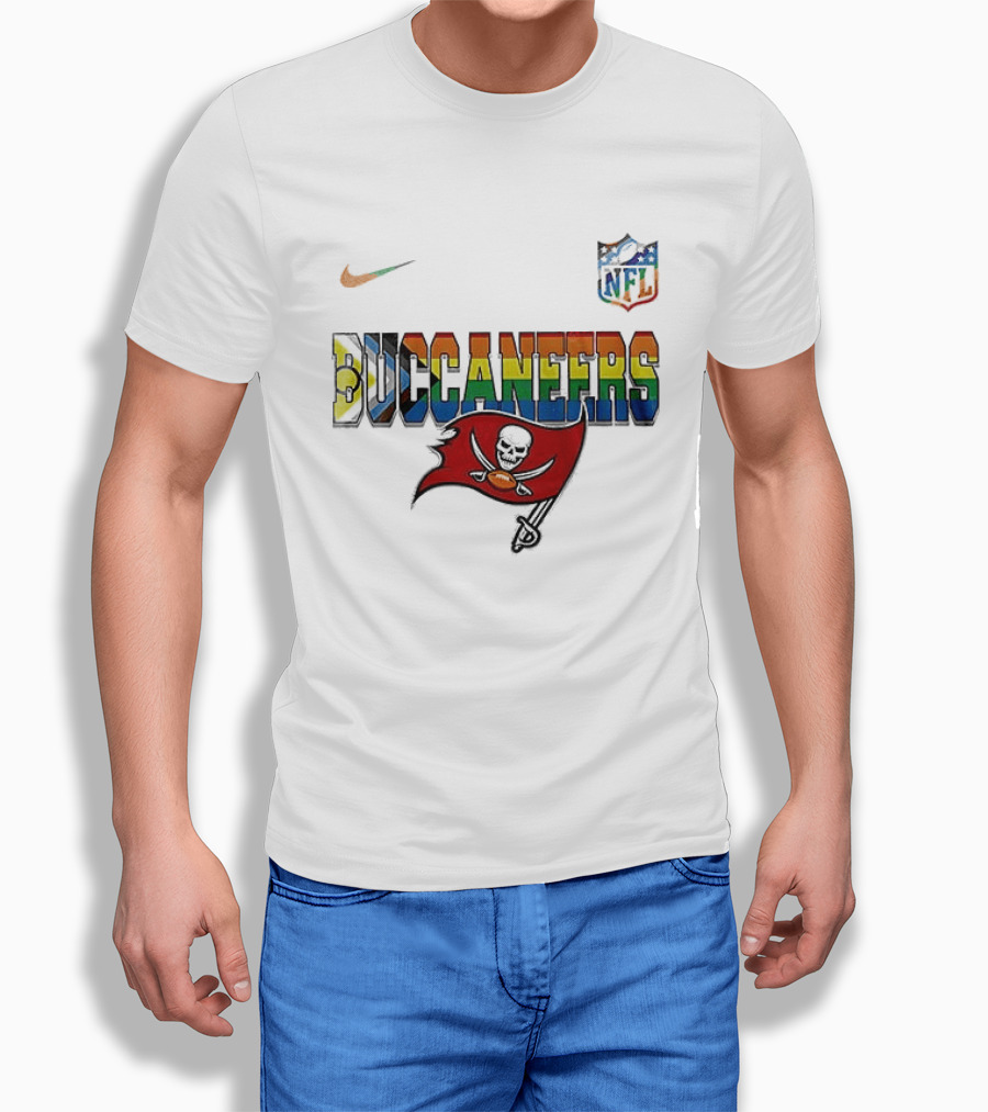 Tampa Bay Buccaneers Pride Peanuts Snoopy Collaboration Nike NFL T-Shirt