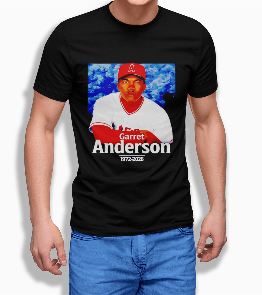 Garret Anderson Angels Tribute Baseball Legend 1972 2026 T-Shirt