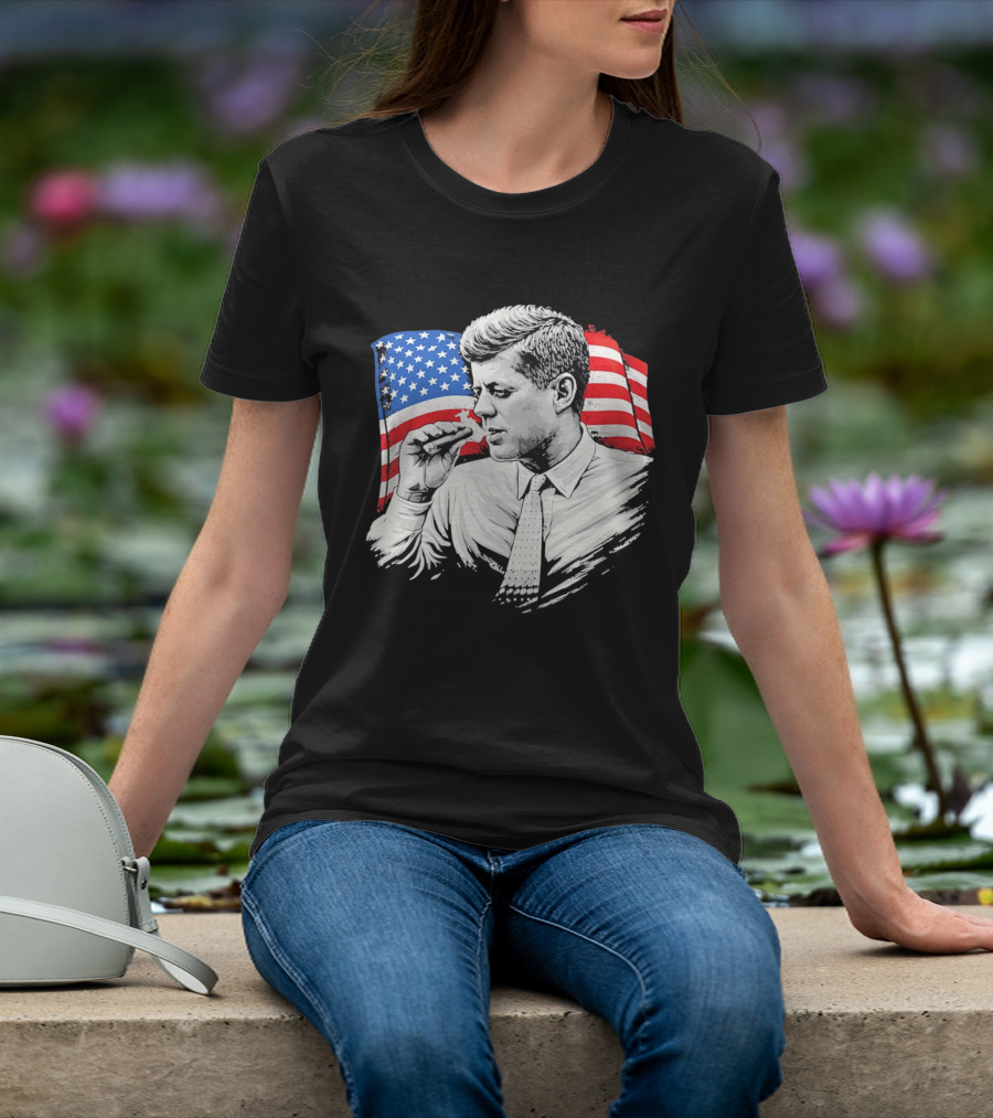 JFK Cigars American Flag 2026 T-Shirt