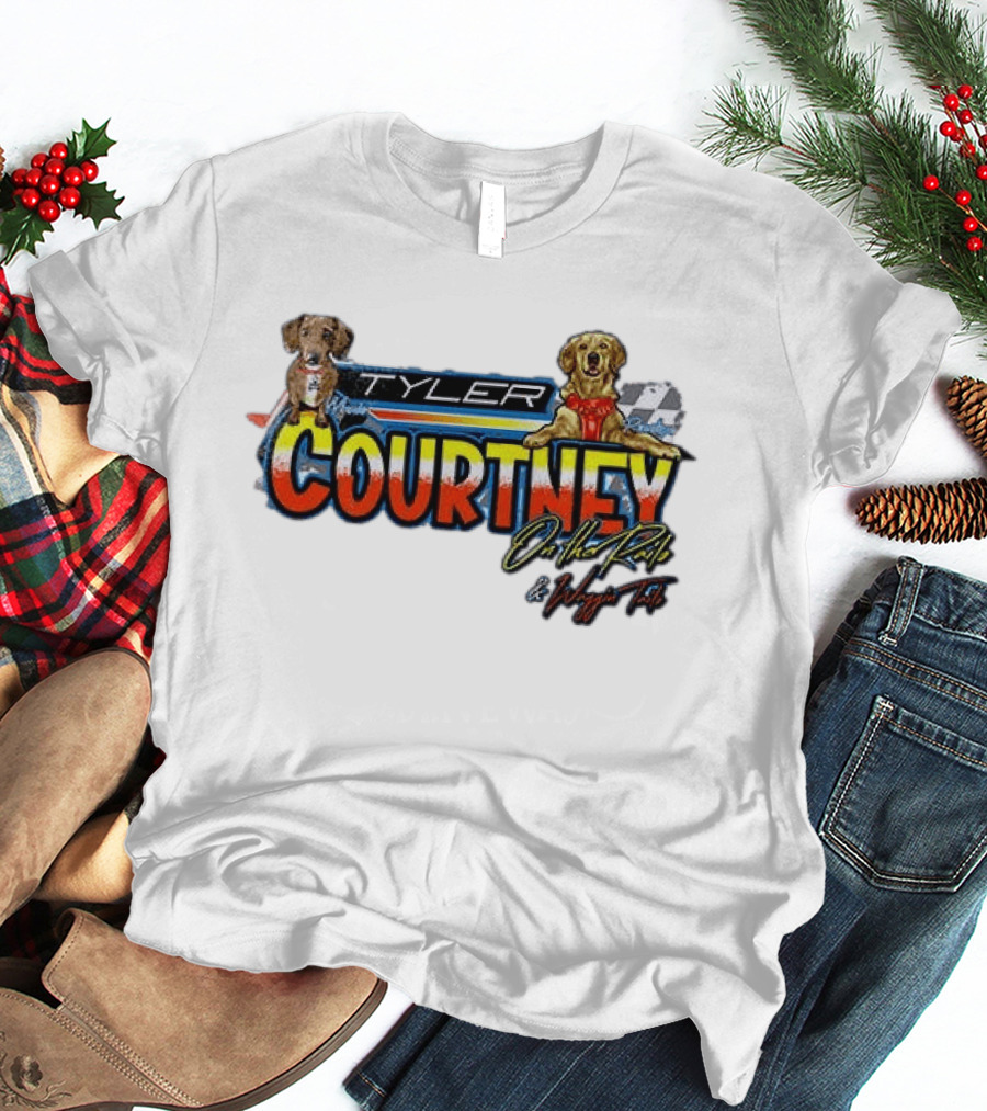Tyler Courtney On The Rails And Waggin Tails With Dogs Racing T-Shirt