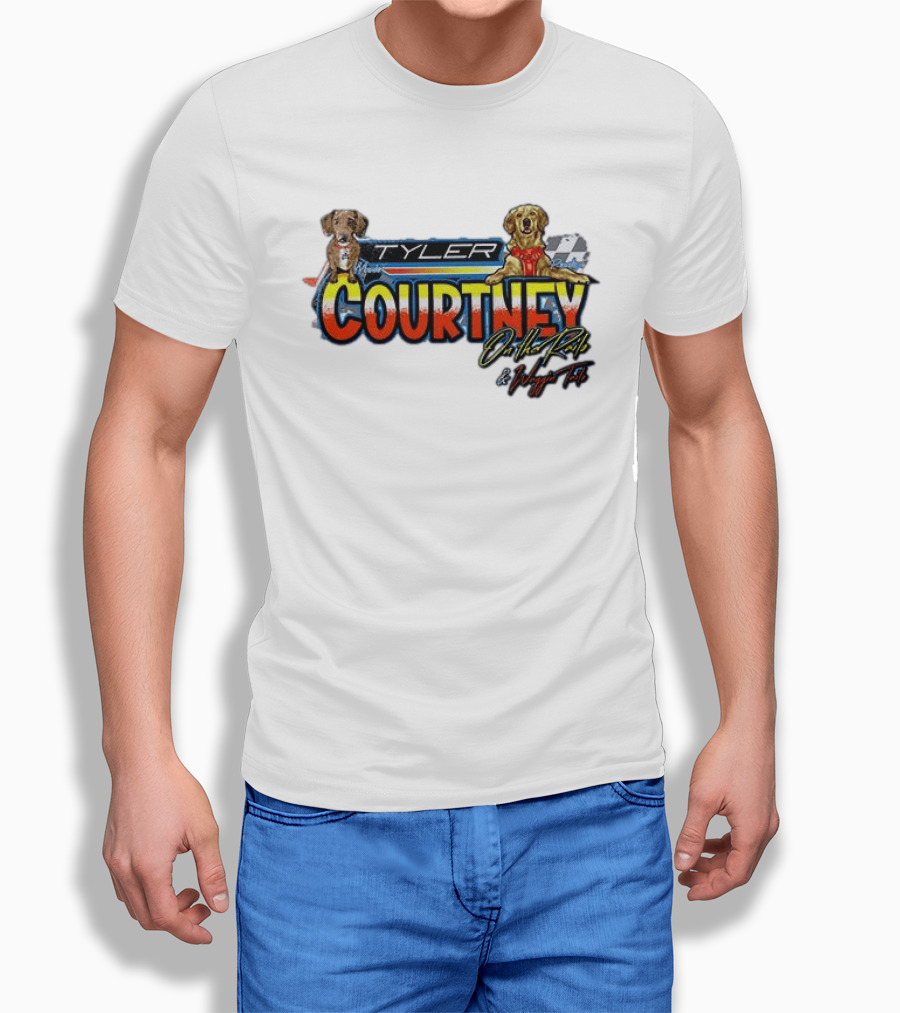 Tyler Courtney On The Rails And Waggin Tails With Dogs Racing T-Shirt