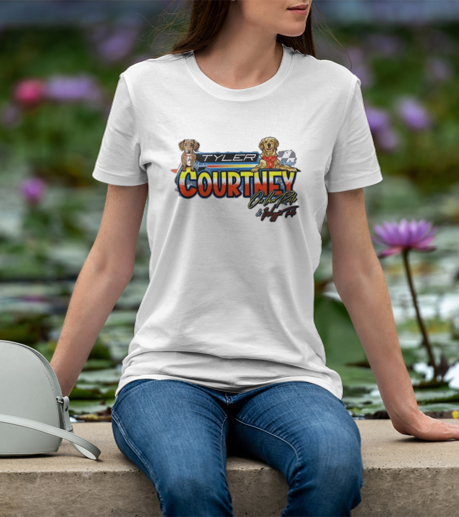 Tyler Courtney On The Rails And Waggin Tails With Dogs Racing T-Shirt