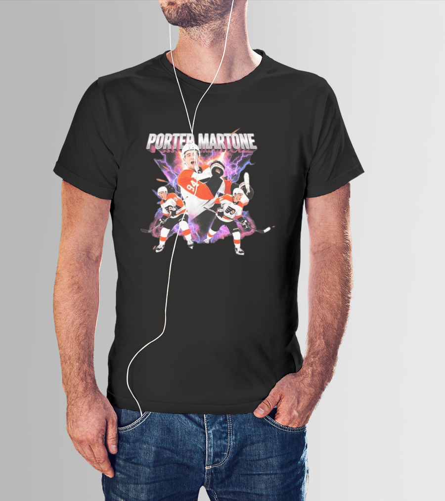 Porter Martone Flyers 94 Retro Bootleg Hockey Players T-Shirt