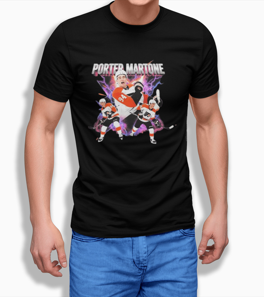 Porter Martone Flyers 94 Retro Bootleg Hockey Players T-Shirt