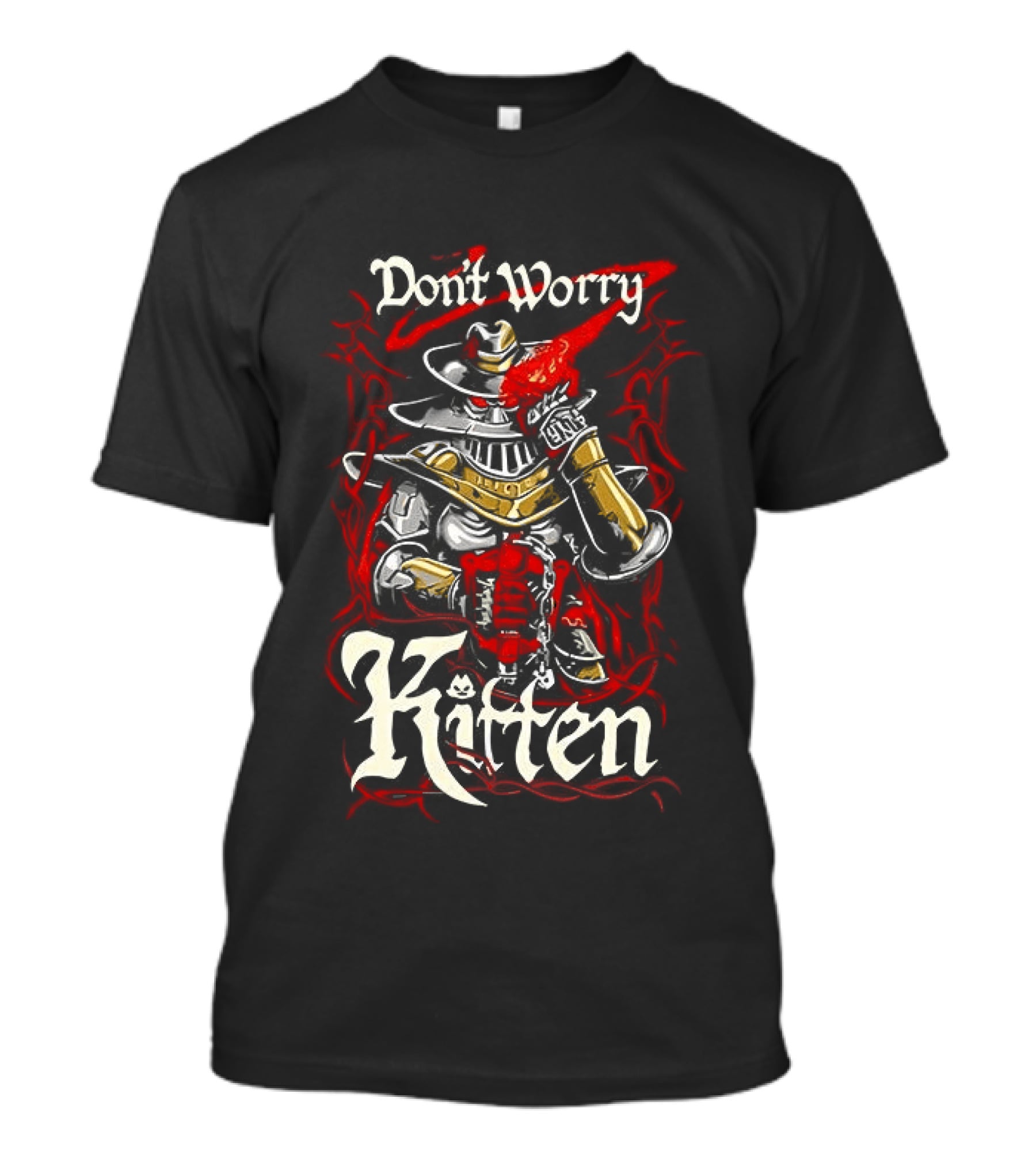 Don't Worry Kitten Meatcanyon Samurai Armor T-Shirt