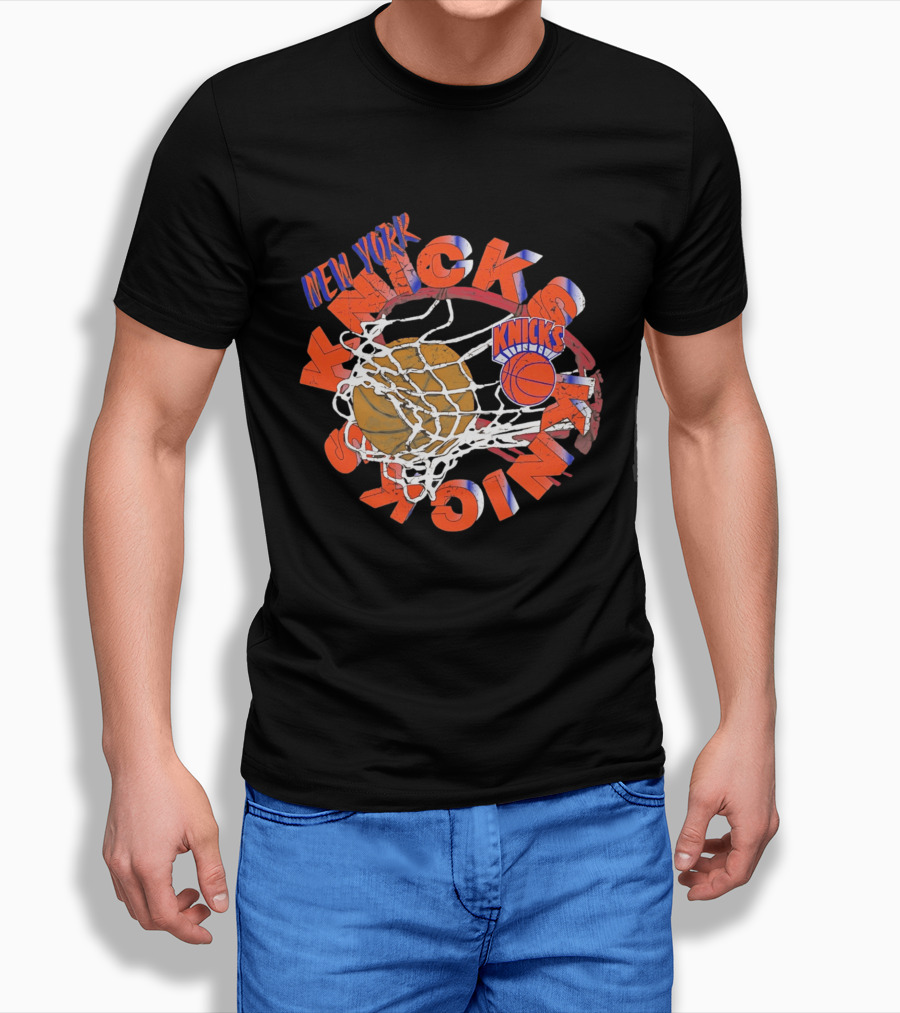 New York Knicks Basketball Net Graphic Text Preschool 2026 T-Shirt