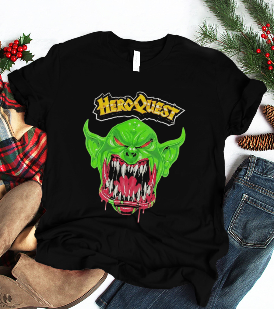 HeroQuest Orc Monster Face Graphic Iconic Fantasy Game T-Shirt