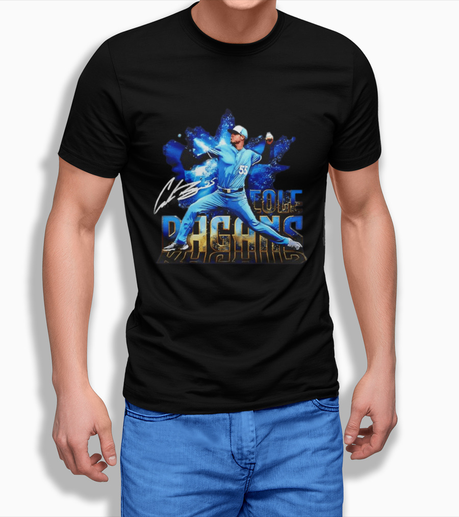 Cole Ragans 55 Kansas City Royals MLB Burst Pitcher Action T-Shirt