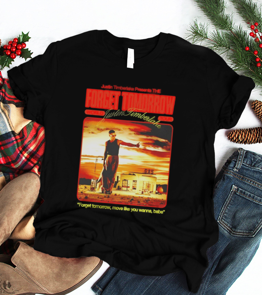 Forget Tomorrow World Tour Justin Timberlake Gas Station Scene T-Shirt