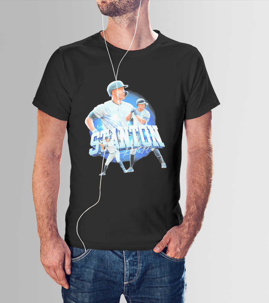 Giancarlo Stanton New York Yankees Baseball Collage T-Shirt