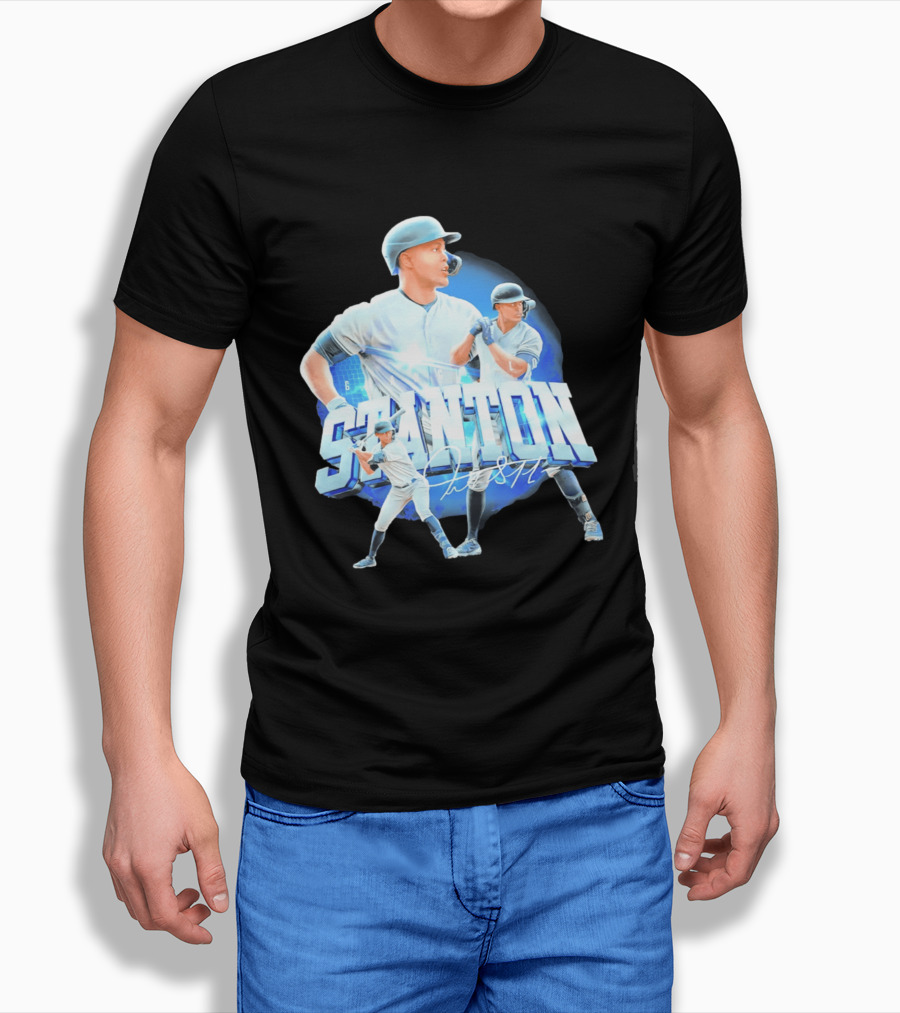 Giancarlo Stanton New York Yankees Baseball Collage T-Shirt