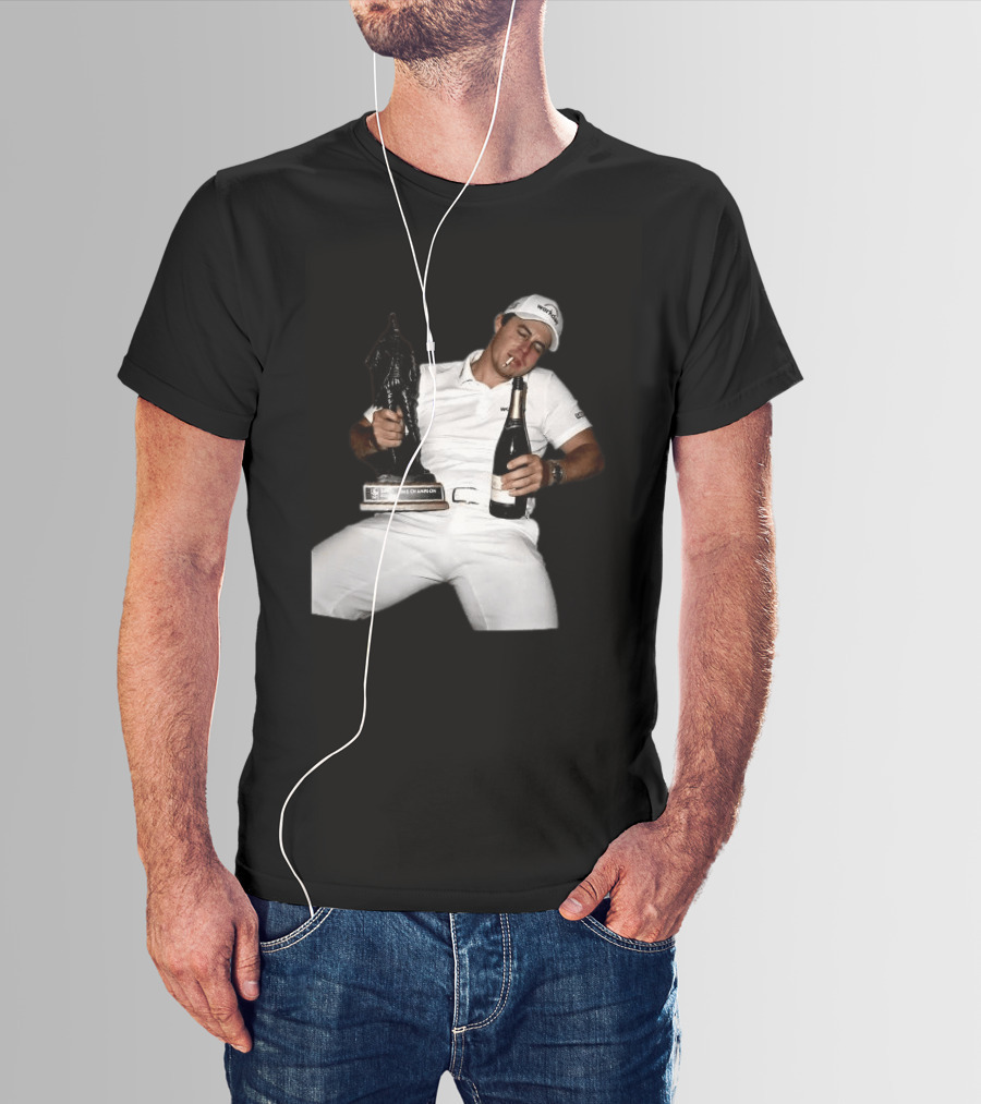 Matt Fitzpatrick Sleeping With Trophy And Wine T-Shirt