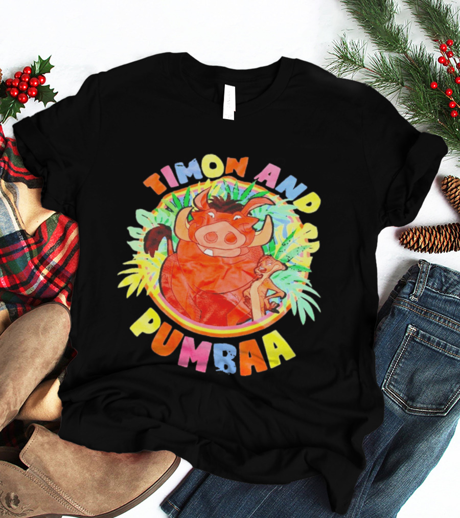 Timon And Pumbaa Colorful Jungle Adventure T-Shirt