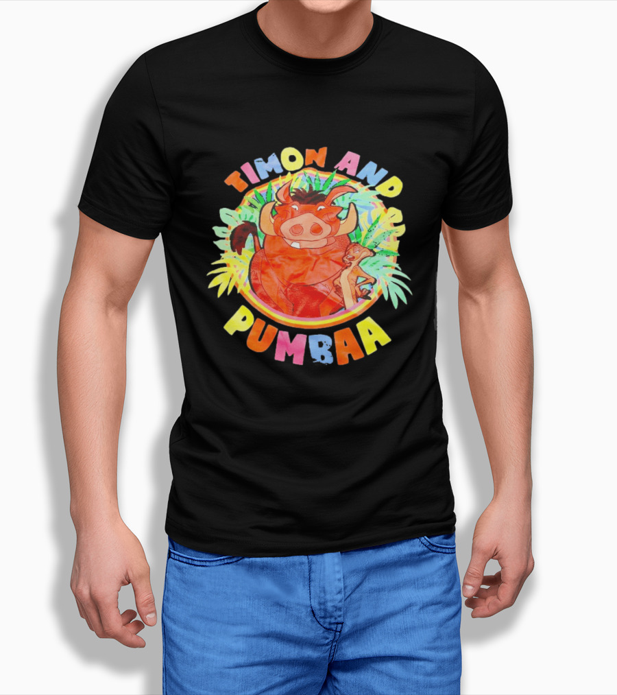 Timon And Pumbaa Colorful Jungle Adventure T-Shirt