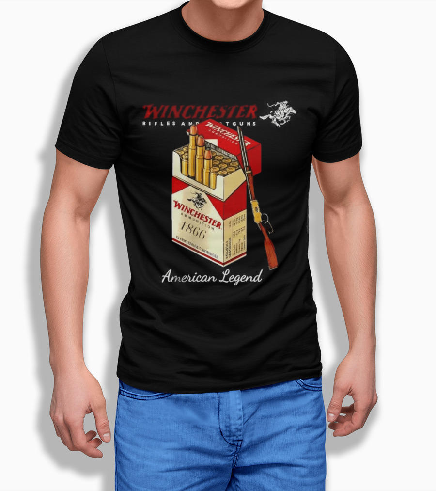 Winchester Rifles Shotguns American Legend 1866 Ammunition T-Shirt