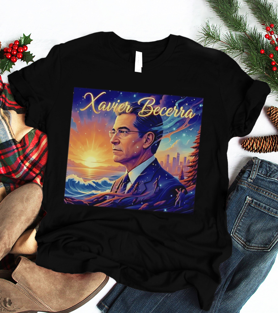 Xavier Becerra California Sunset Ocean Landscape T-Shirt
