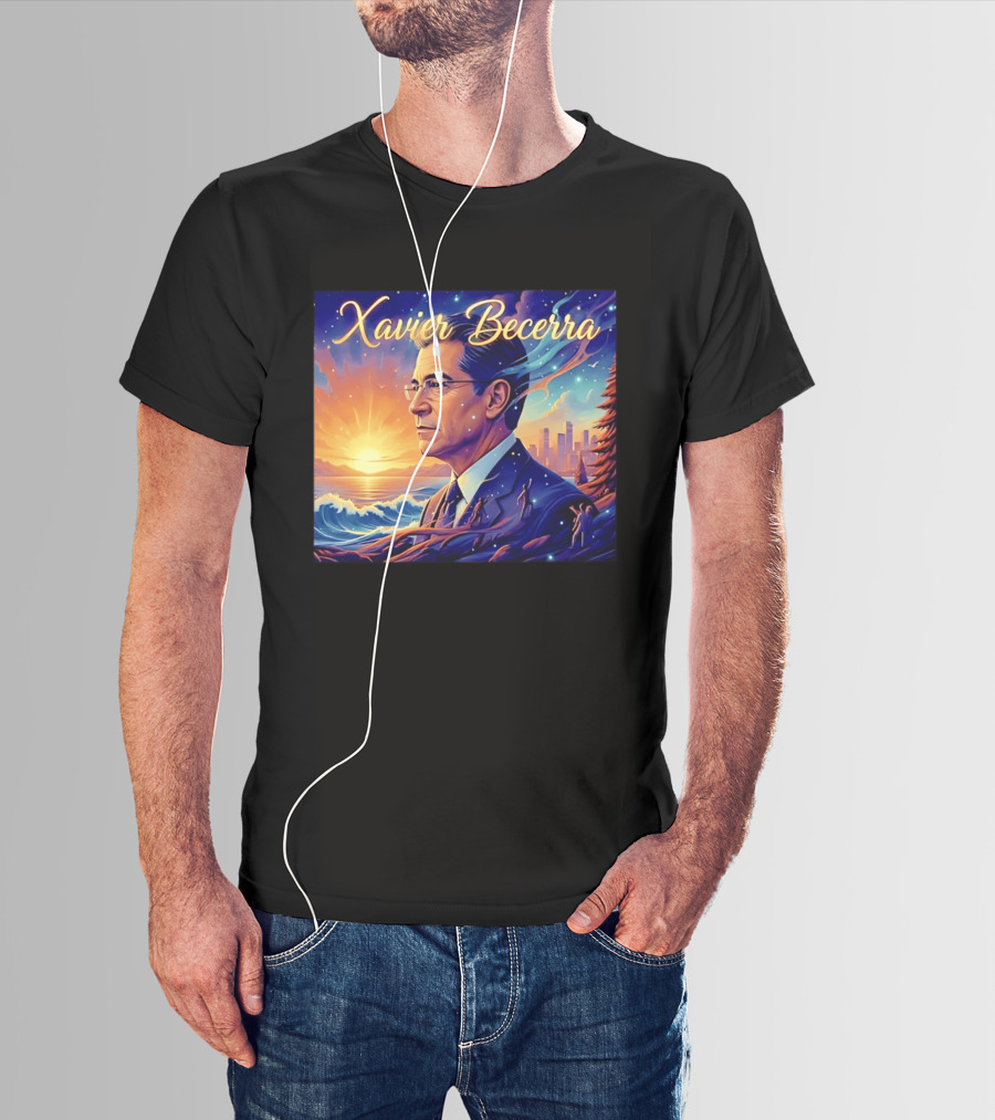 Xavier Becerra California Sunset Ocean Landscape T-Shirt
