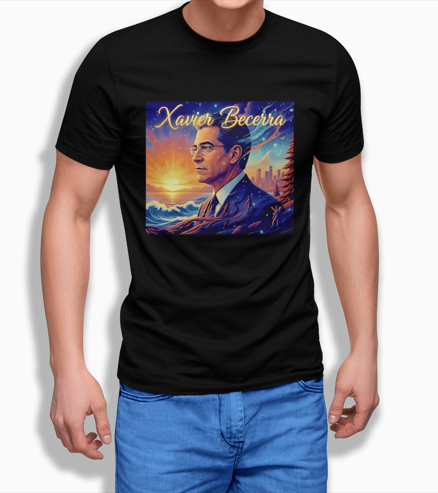 Xavier Becerra California Sunset Ocean Landscape T-Shirt
